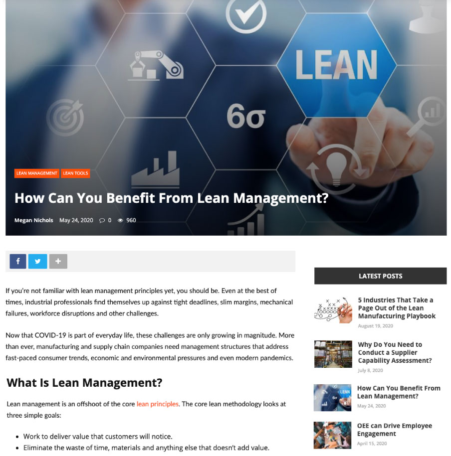 Lean Manufacturing blog